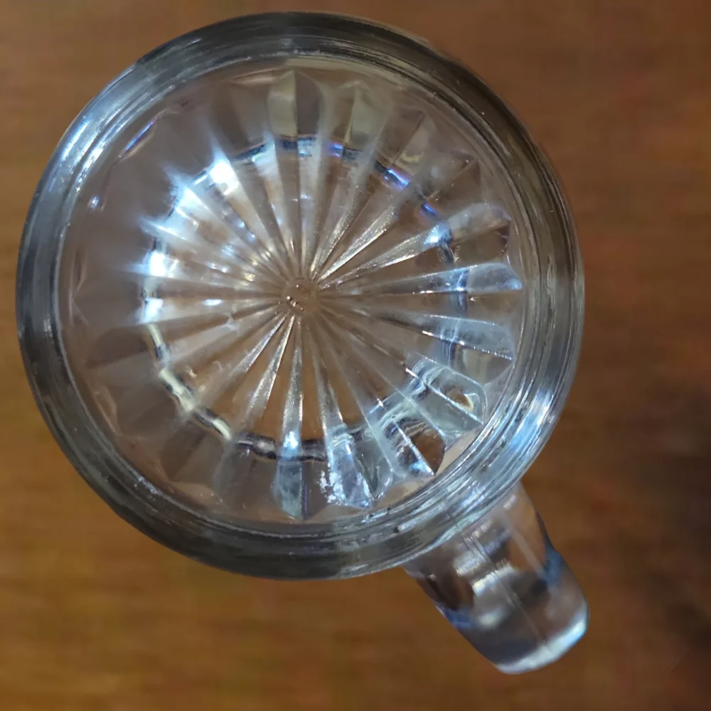 Vtg Beer Mug Heavy Glass Stein 2 Flying Ducks Cattails Reeds